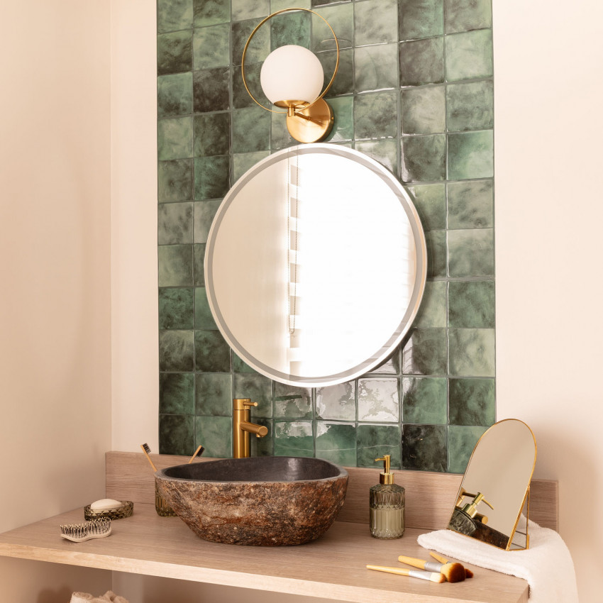 Miroir de Salle de Bain avec éclairage LED et Anti-buée Jizan Ø60 cm 
