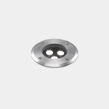 Spot LED Rond Encastrable au Sol Aqua 5W IP68 LEDS-C4 55-9792-CA-CM Argenté