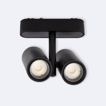 Spot LED Double Cuarzo 16W CRI90 Noir Ø100 mm pour Rail Magnétique Monophasé Super Slim 25mm 48V Plusieurs options