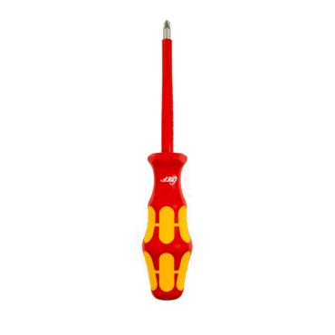 Tournevis Isolant Pointe Pozidriv/Plano PZ/S2 Spécial Différentiels et Disjoncteurs VDE 1000V GEF Rouge