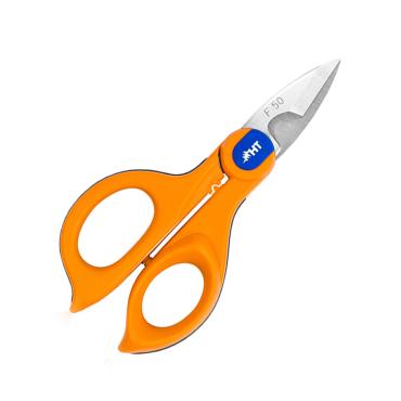Ciseaux Professionnels avec Pince à Sertir et Coupe-Câbles HT INSTRUMENTS F50 Orange