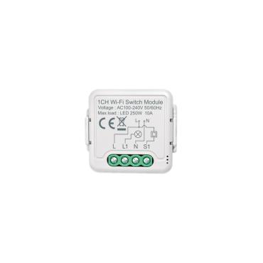 Interrupteur WiFi Compatible avec Interrupteur et bouton-poussoir Conventionnel Blanc