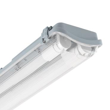Réglette Étanche IP65 Slim pour deux Tubes LED 60cm Connexion Latérale 600 mm