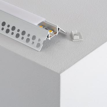 Profilé Aluminium Intégration pour Angle Extérieur pour Ruban LED jusqu'à 8mm Plusieurs options