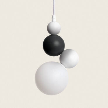 Terra Dunia Ceramic & Glass Pendant Lamp - Black