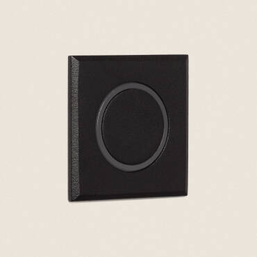 Resbel Square 2W Outdoor Recessed Wall Light - Black