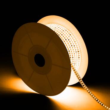 50m 220V Dimmable Autorectified SMD2835 LED Strip 120LED/m 100lm/m 12mm Wide cut at every 10cm IP65 - Several options