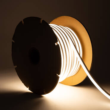 50m 220V Dimmable SFLEX8 Neon LED Strip Cut at Every 100cm IP65 - Warm White