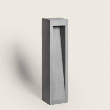 Lumixa 6W Cement Dimmable Outdoor LED Bollard 63cm - Stone Grey