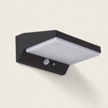 Ivar 5W Aluminium Solar Outdoor LED Wall Lamp with Motion Sensor - Black