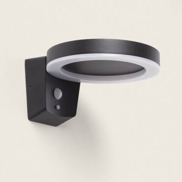 Aris 5W Aluminium Outdoor Solar LED Wall Lamp with Motion Sensor - Black