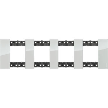 Kristall BTicino Living Now 2 x 4 KA4802M4D_ Module Plate Cover - Ice