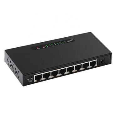 8-port 10/100 Mbps OPENETICS 21253 Desktop Switch - Black