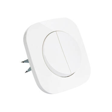 Classic Round 2 Gang 2 Way Switch - White
