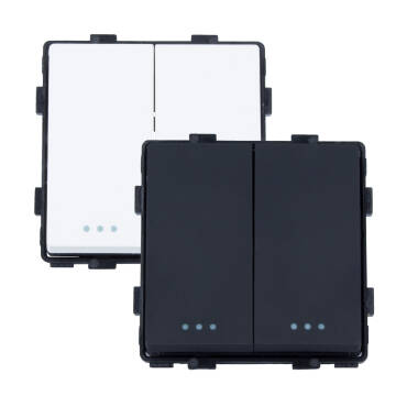 2-Gang 2-Way Switch Modern - White