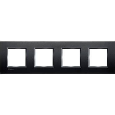 BTicino Living Light 4x2 Modules Square Plate LNA4802M4BI - White