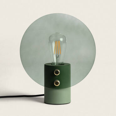 Katia Metal & Glass Table Lamp - Green