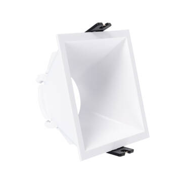 Downlight Ring Square Low UGR for LED Bulb GU10 with 85x85 mm Cut-Out - White / Silver