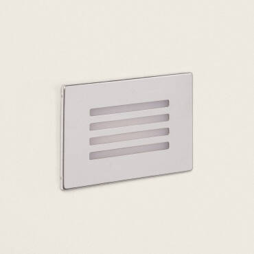3W Adam Outdoor Recessed Wall Spotlight - Silver