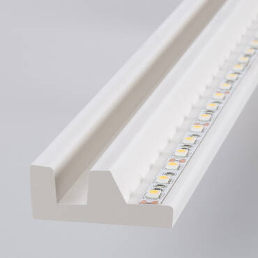 2m Modern Moulding for LED Strip - White