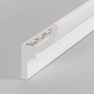 2m Classic Moulding for LED Strip - White