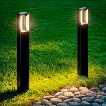 Product photography: Trimel 2X6W Aluminium Outdoor LED Bollard 80cm