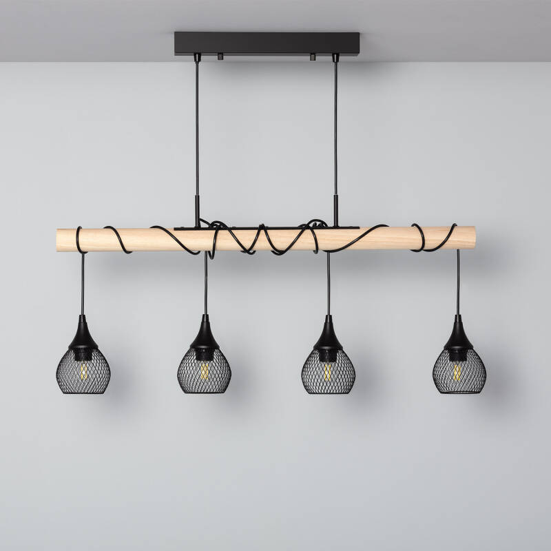 Monah Wood & Metal Pendant Lamp