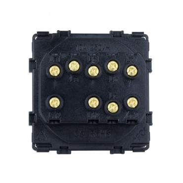 3-Gang 2-Way Switch Modern - Black