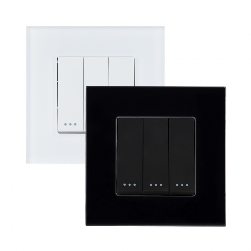 3-Gang 1-Way Switch with PC Frame Modern