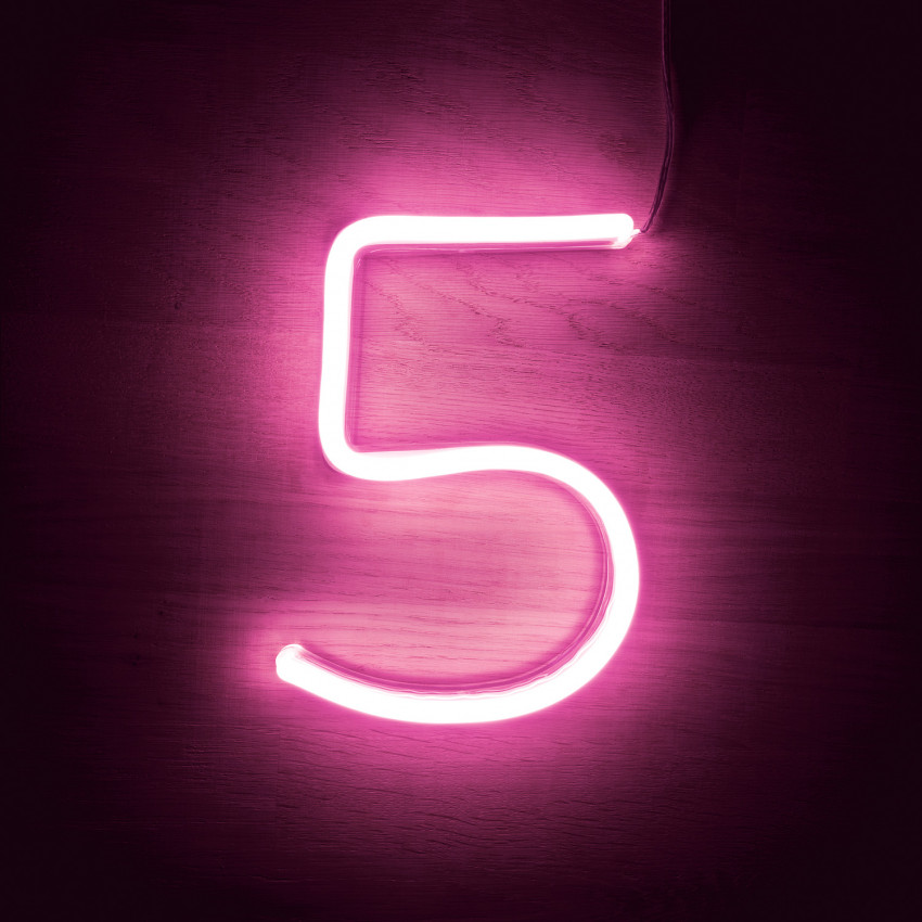 Neon LED Numbers and Symbols