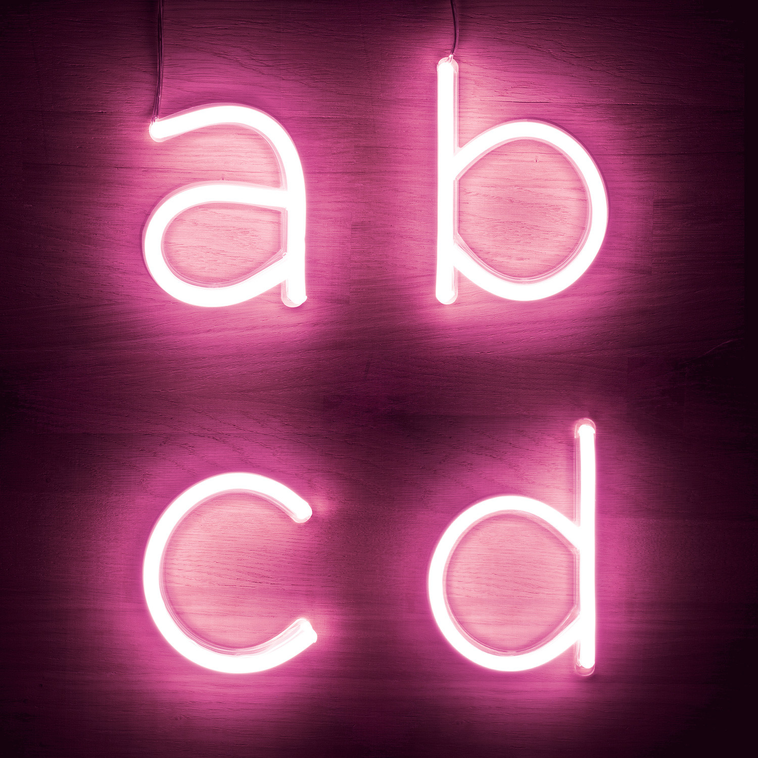 pink led letter lights