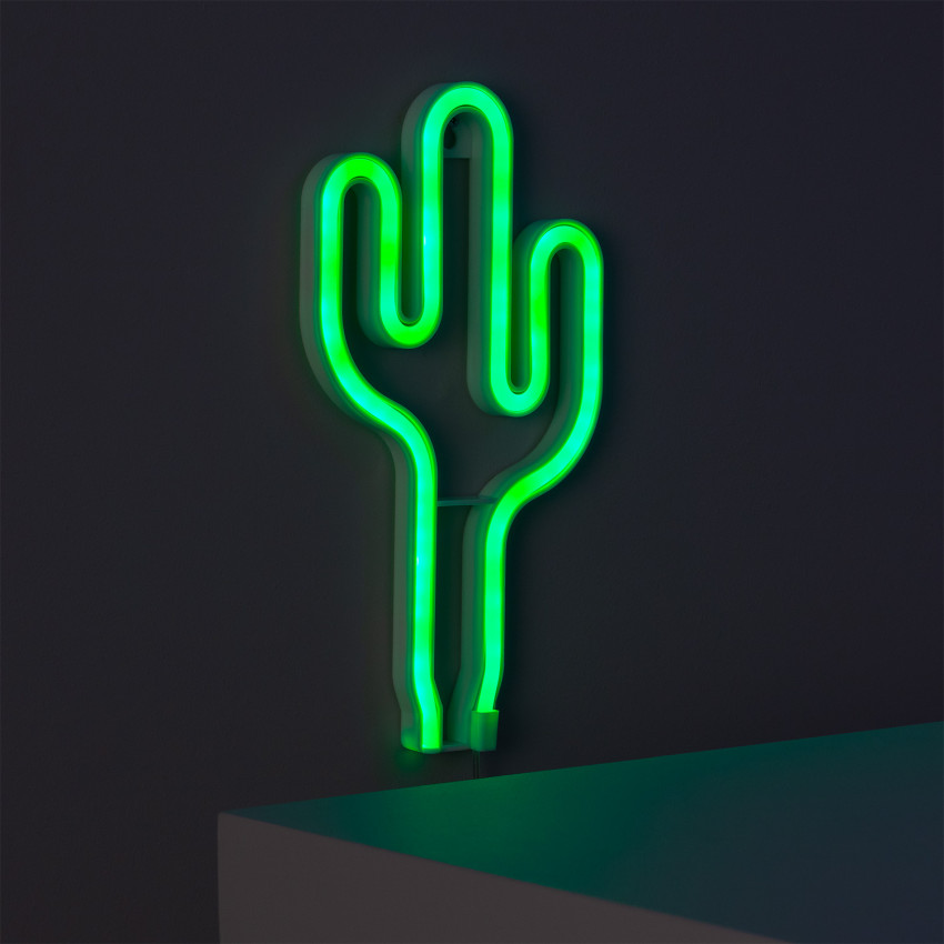 Neon LED Cactus On Batteries