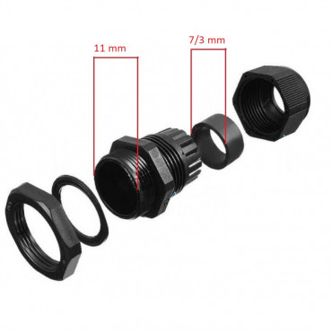 IP68 Threaded Cable Gland in Various Sizes - M12