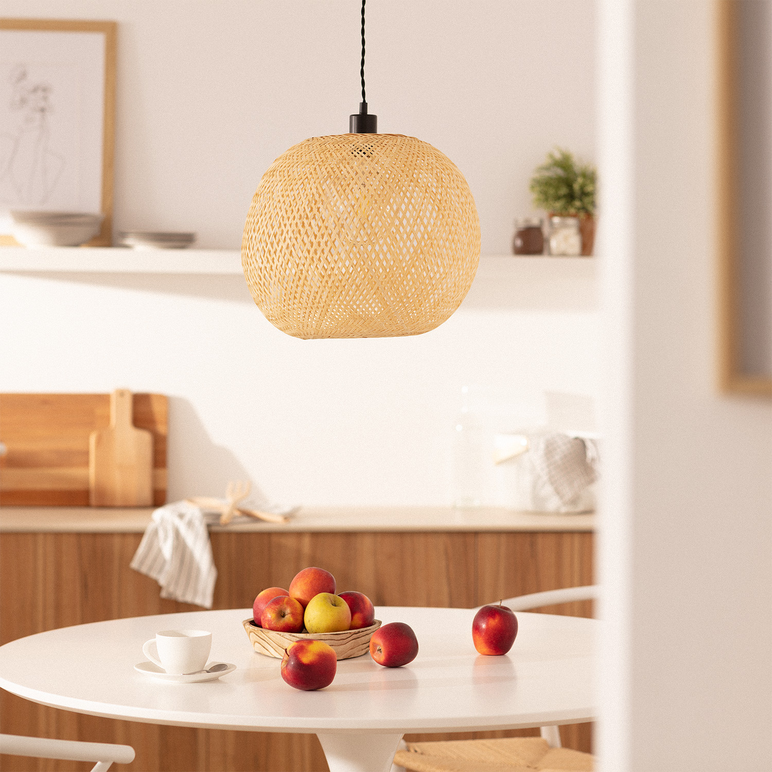 Llata Bamboo Pendant Lamp - Ledkia