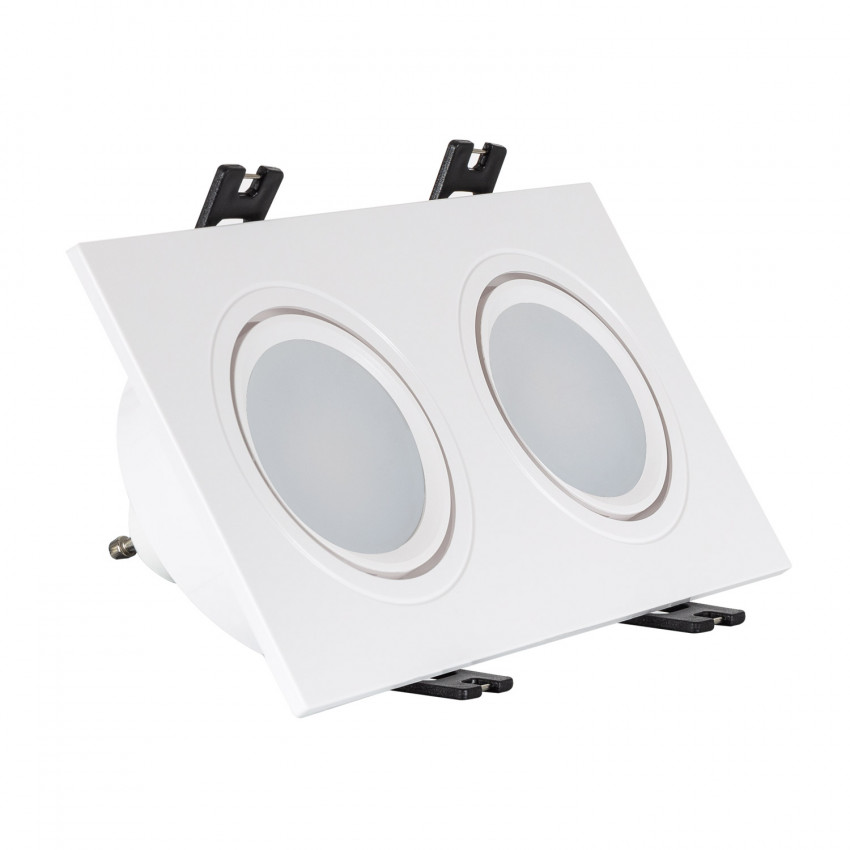 Foco Downlight Cuadrado Basculante GU10 6W Corte 75x150 mm PC