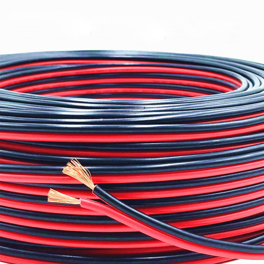 Flat Electrical Cable Hose 2x0.5mm² for Single Colour LED Strips