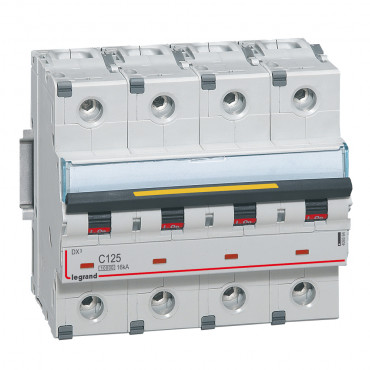 LEGRAND 409362 Curve C 10/16kA 80-125 A DX3 Tertiary 4P Thermal-magnetic Circuit Breaker - 125 A