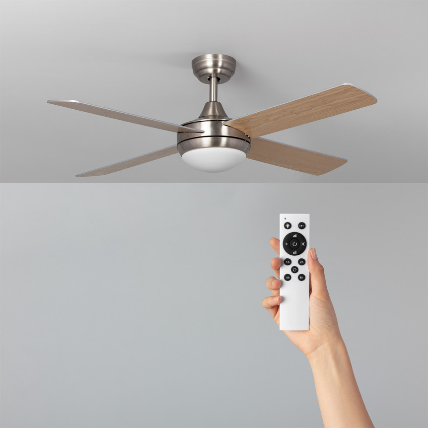 Leirus Nickel LED Ceiling Fan with DC Motor 132cm 