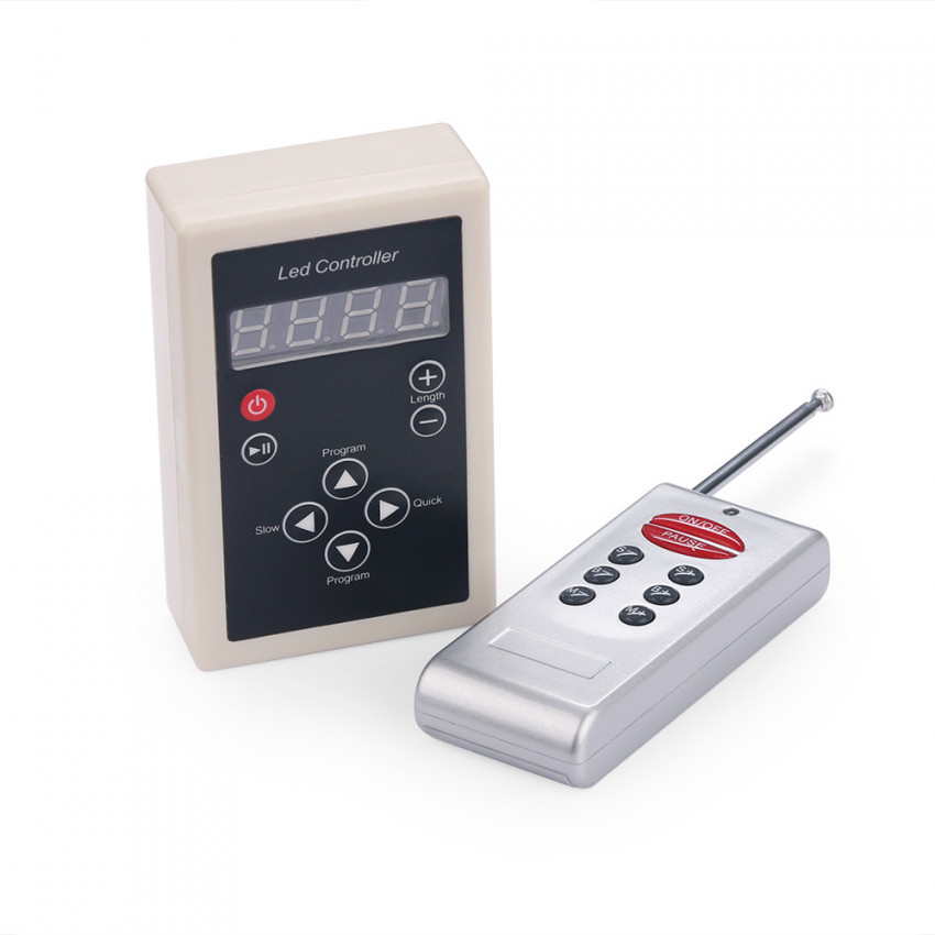 [UK] Kit Tira LED Digital RGB 12V DC 30LED/m 5m con Control Remoto y Fuente de Alimentación