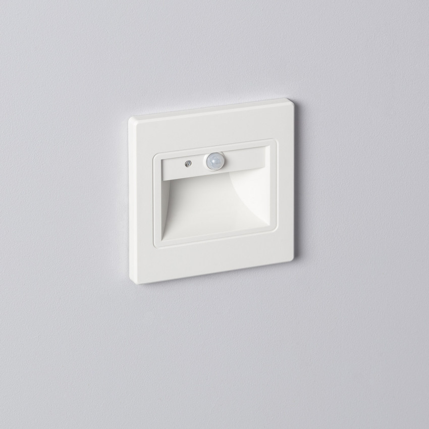1.5W Bark Recessed Wall LED Spotlight with PIR Sensor in White