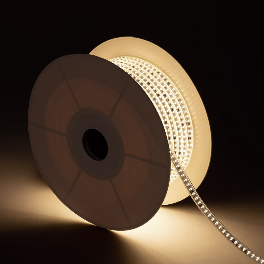 50m 220V AC 120 LED/m Daylight IP65 Dimmable LED Strip Autorectified Custom Cut every 10 cm