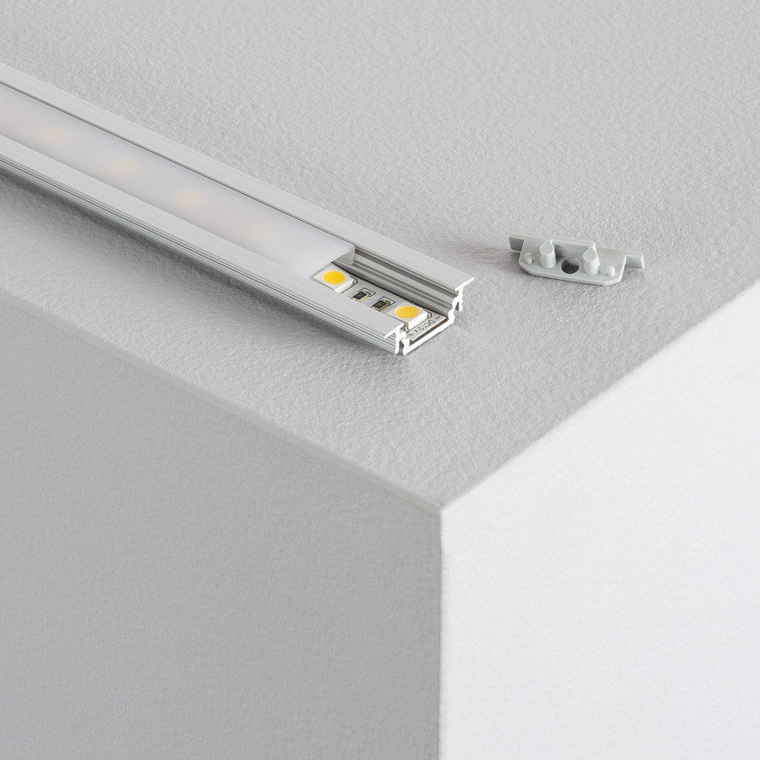 1m Recessed Aluminium Profile for LED strips up to 10 mm