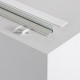 Perfil Aluminio de Superficie Semicircular 2 m Difusor Opal para Doble Tira LED 30º Inclinación Sin Agujero