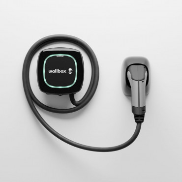 7.4kW Semi Fast Charge Electric Car Charger Wallbox Type 2 Single Phase - Black