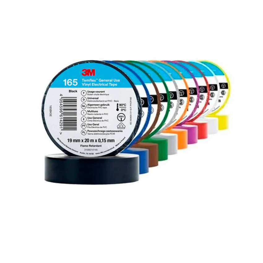 Temflex 165 PVC Insulation Tape 19mm x 20m 3M 7100184800