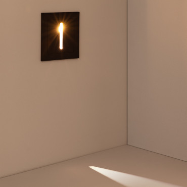 3W Wabi Linear Aluminium Outdoor Step Light in Black -