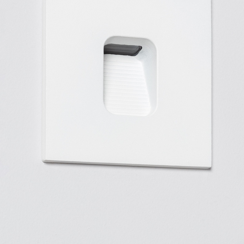 Baliza LED 2W Cuadrado de Aluminio Blanco IP65 Grasset
