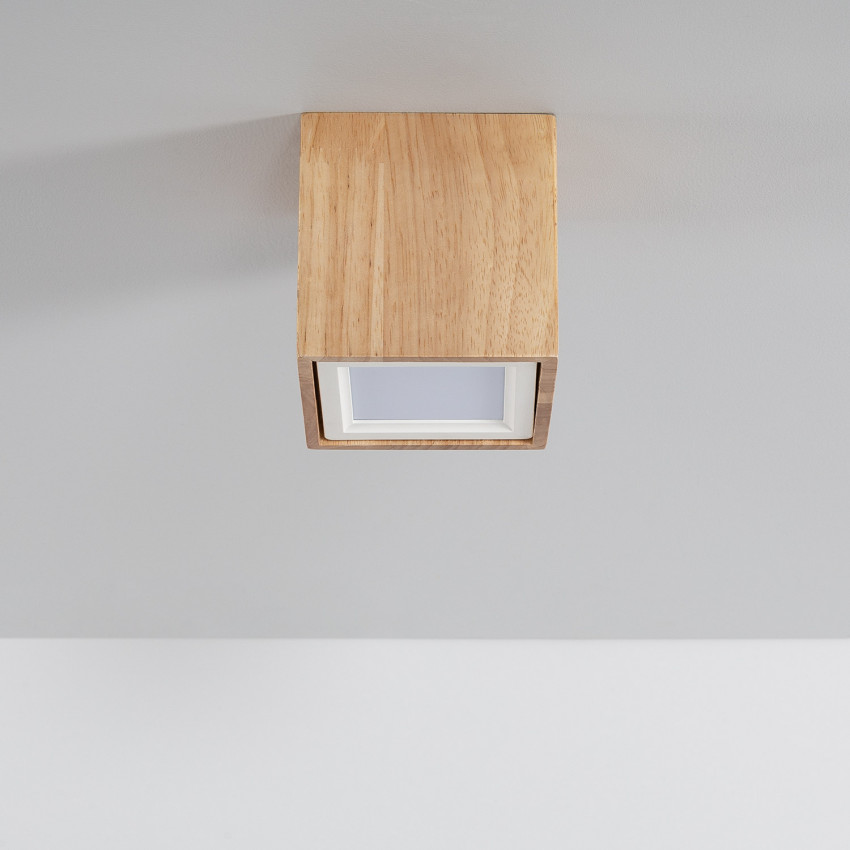 6W Sigurd Wooden LED Ceiling Lamp 