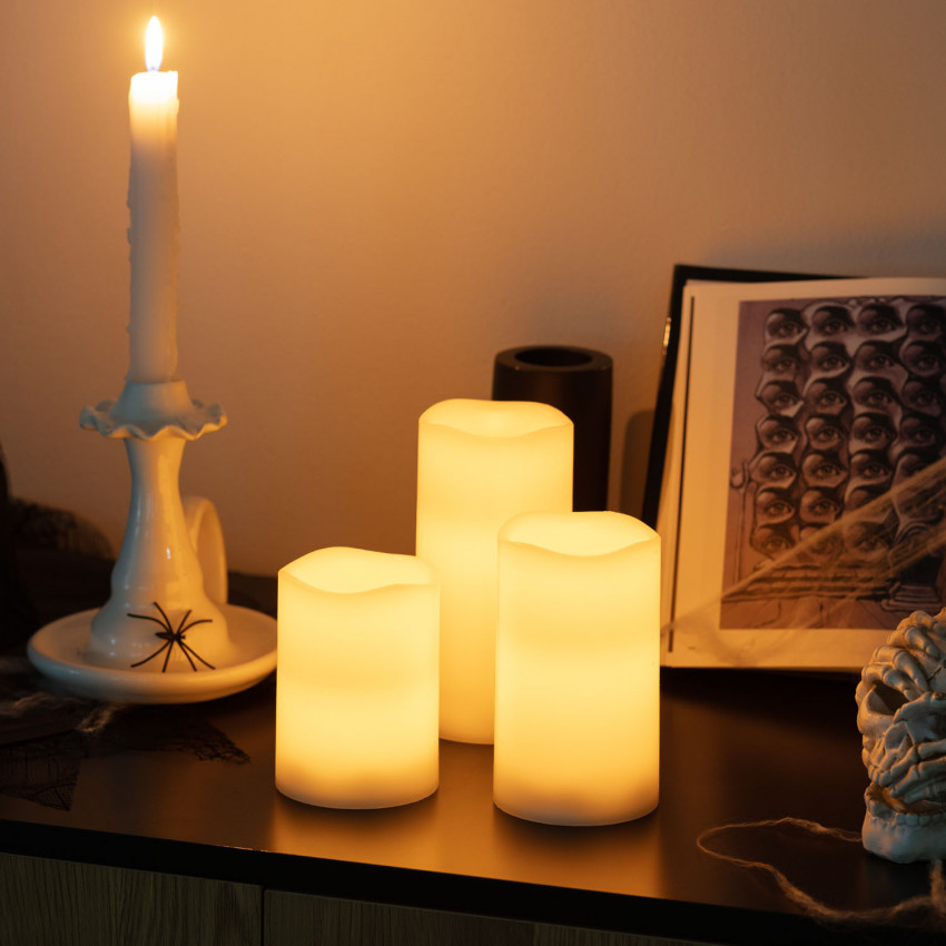 Vela LEd (Pack de 3) con Mando