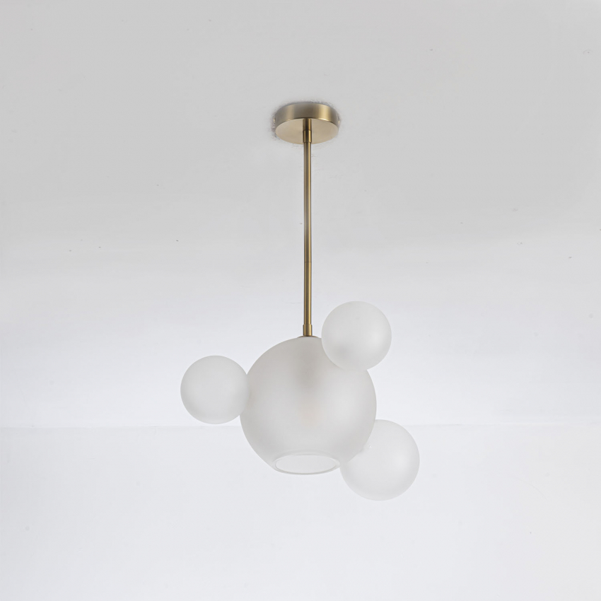 Ludmila Glass & Metal Pendant Lamp